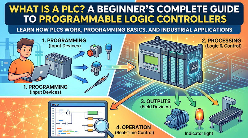 PLC nedir? Programlanabilir Mantık Kontrol Cihazlarına Giriş İçin Eksiksiz Bir Kılavuz