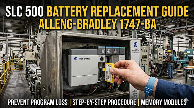 Allen-Bradley SLC 500: Pil Değişimi, Program Yedekleme ve Parça Kılavuzu