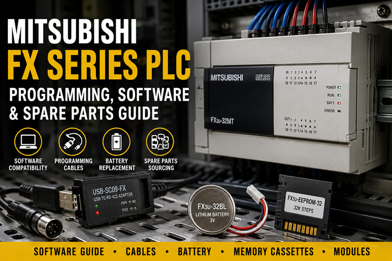 Mitsubishi FX Serisi PLC: Programlama, Yazılım ve Yedek Parça Kılavuzu