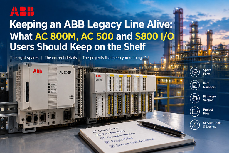 ABB'nin Eski Ürün Serisini Canlı Tutmak: AC 800M, AC 500 ve S800 Giriş/Çıkış Kullanıcılarının Stokta Bulundurması Gerekenler